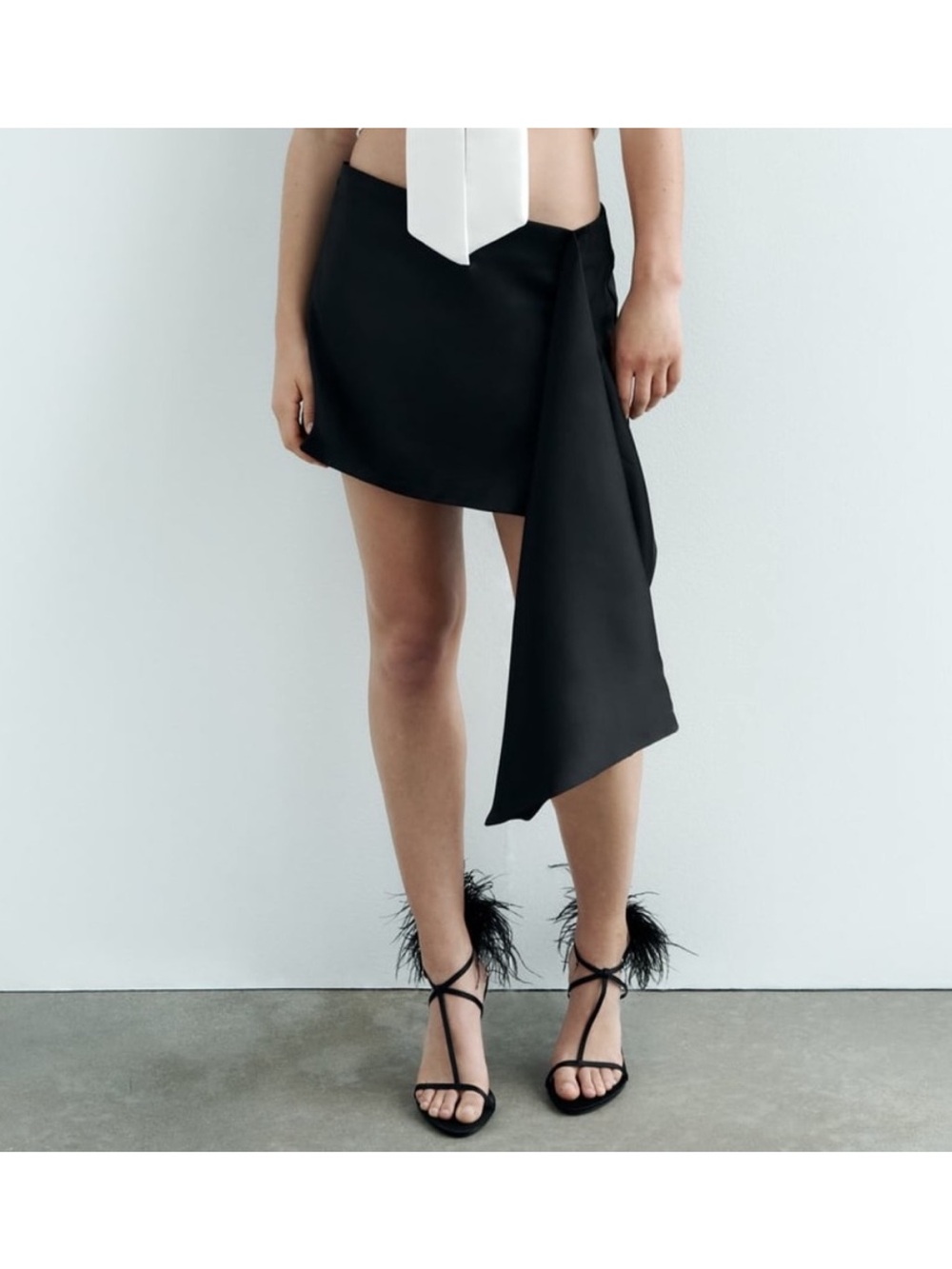 Zara Satin Effect Mini Skirt